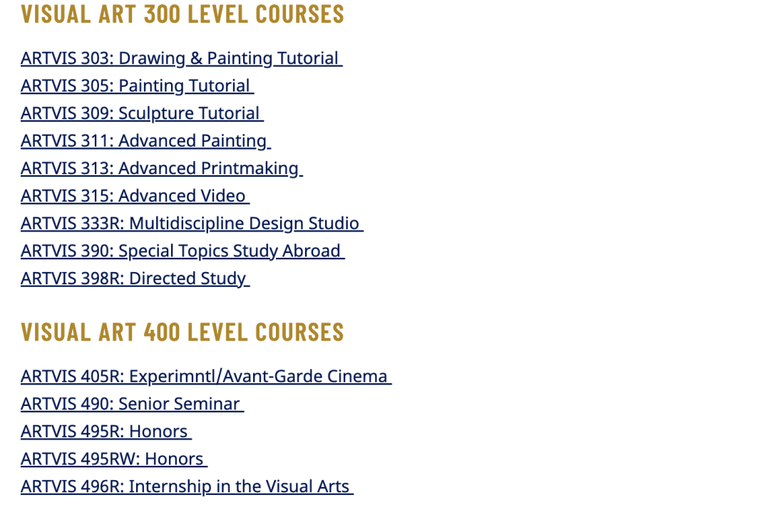 收藏!美国TOP30综合性大学里的本科艺术专业【上】 收藏!美国TOP30综合性大学里的本科艺术专业【上】