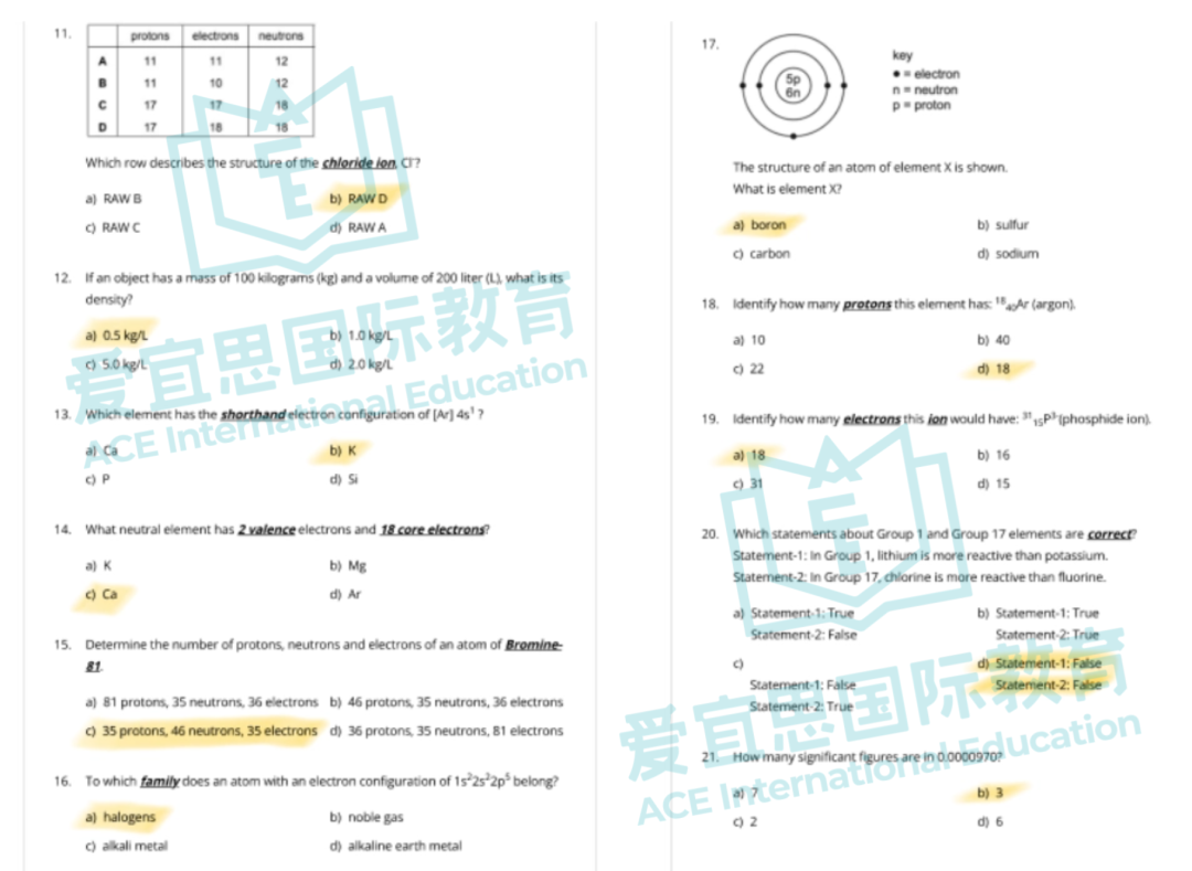 贝赛思科学课程体系+学习难点详解【化学篇】 贝赛思科学课程体系+学习难点详解【化学篇】