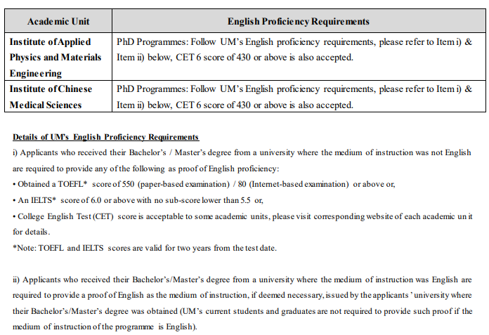 院校申请 | 澳门大学博士申请指南 院校申请 | 澳门大学博士申请指南