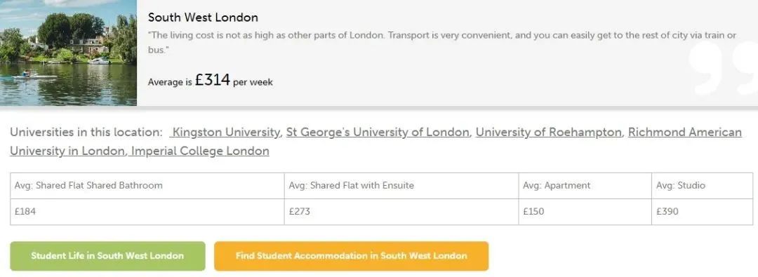 英国热门留学城市租金汇总! 英国热门留学城市租金汇总!