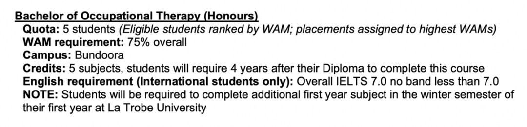 高中生如何在澳洲读Bachelor of Occupational Therapy? 高中生如何在澳洲读Bachelor of Occupational Therapy?