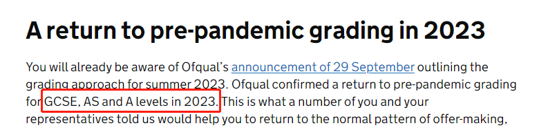 2023年夏季A-level/GCSE大考竞争加剧 不可控因素增加。