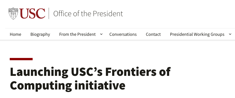 USC南加州大学新建计算科学学院投资超10亿美元！